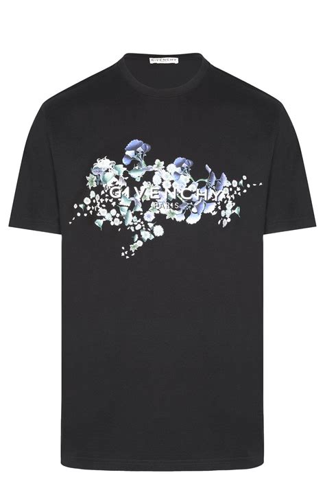 givenchy tshirt with flowers|givenchy denim shirt.